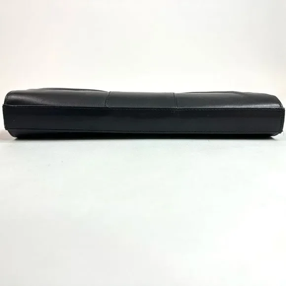 Vintage Pierre Cardin Black Leather Clutch - Picture 6 of 10